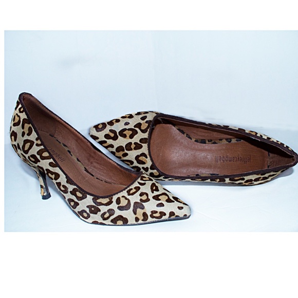 Jeffrey Campbell calf hair leopard kitten heels Sz 6 - Picture 3 of 6